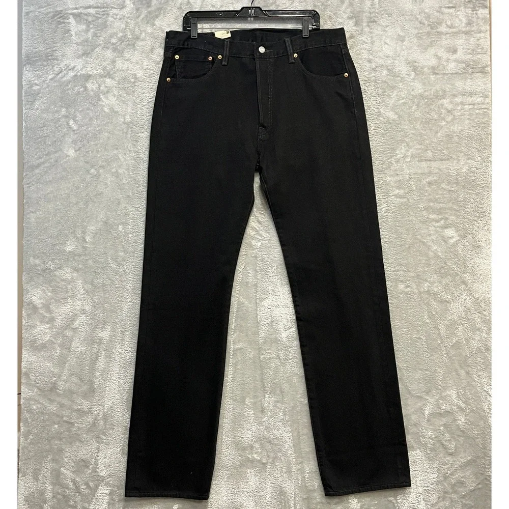 Levi's 501 Original Fit Jeans Men 36x36 Black Straight Leg Denim Button Fly NWT